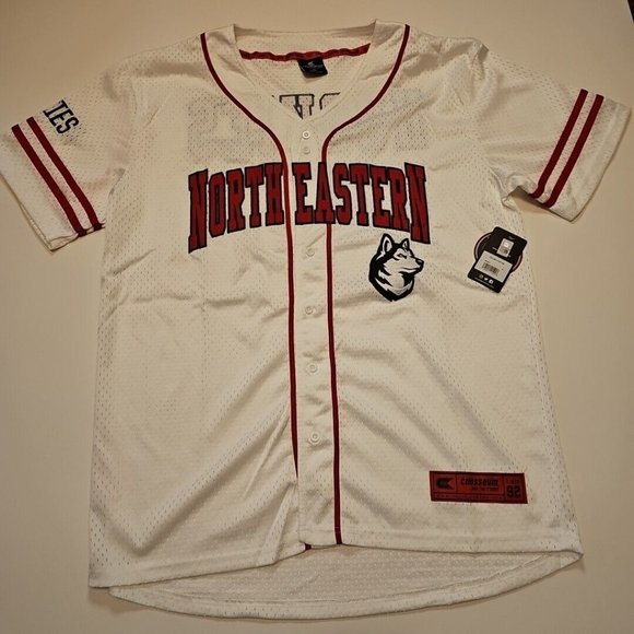 NWT Northeastern Huskies Colosseum Athletics Baseball Jersey New With Tags - Picture 1 of 8